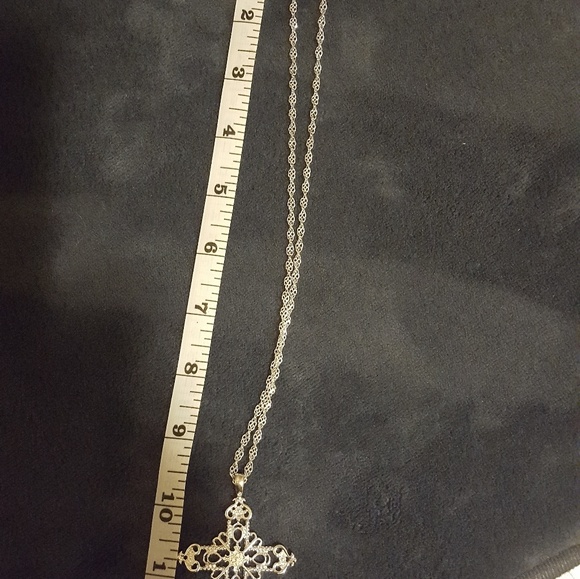 Silver Cross Necklace - Picture 2 of 2